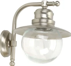 Außenwandlampe PELLA Messing Glas Haus Balkon