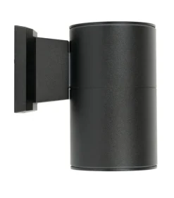 Außenwandlampe Schwarz Aluminium rund IP54 ONTARIO