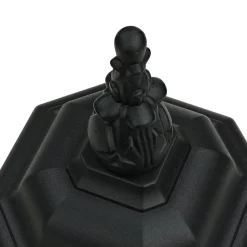 Außenwandlampe Schwarz E27 H: 54 cm Rustikal Glas Alu