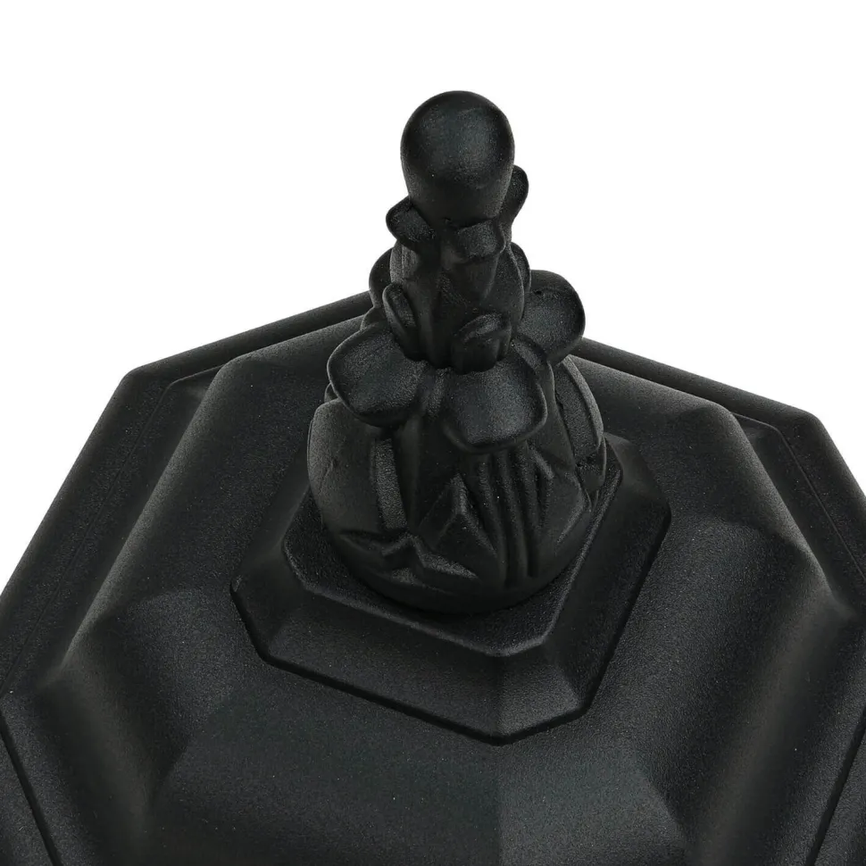 Außenwandlampe Schwarz E27 H: 54 cm Rustikal Glas Alu