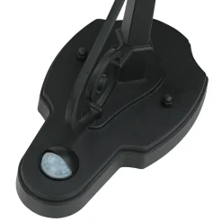 Außenwandlampe Schwarz E27 H: 54 cm Rustikal Glas Alu