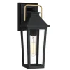 Außenwandlampe Schwarz E27 IP44 H: 37 cm Rustikal