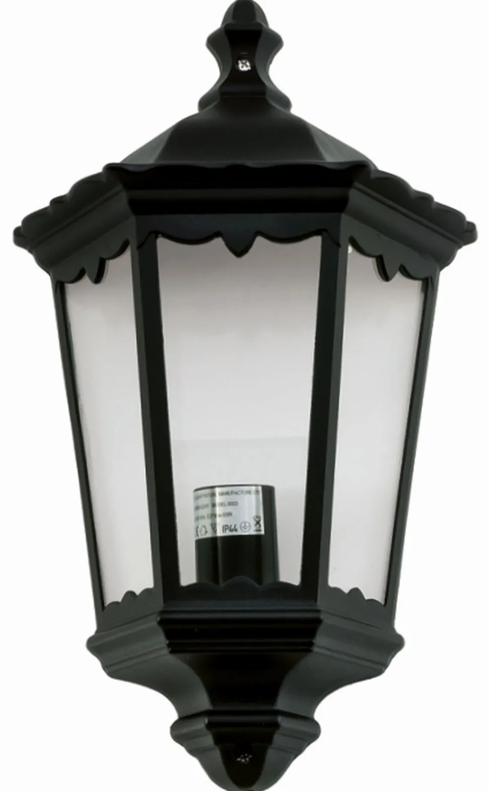 Außenwandlampe Schwarz Rustikal IP44 E27 Aluminium