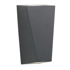 Außenwandlampe Up Down IP44 Schwarz 2x GU10 Edelstahl H: 22cm