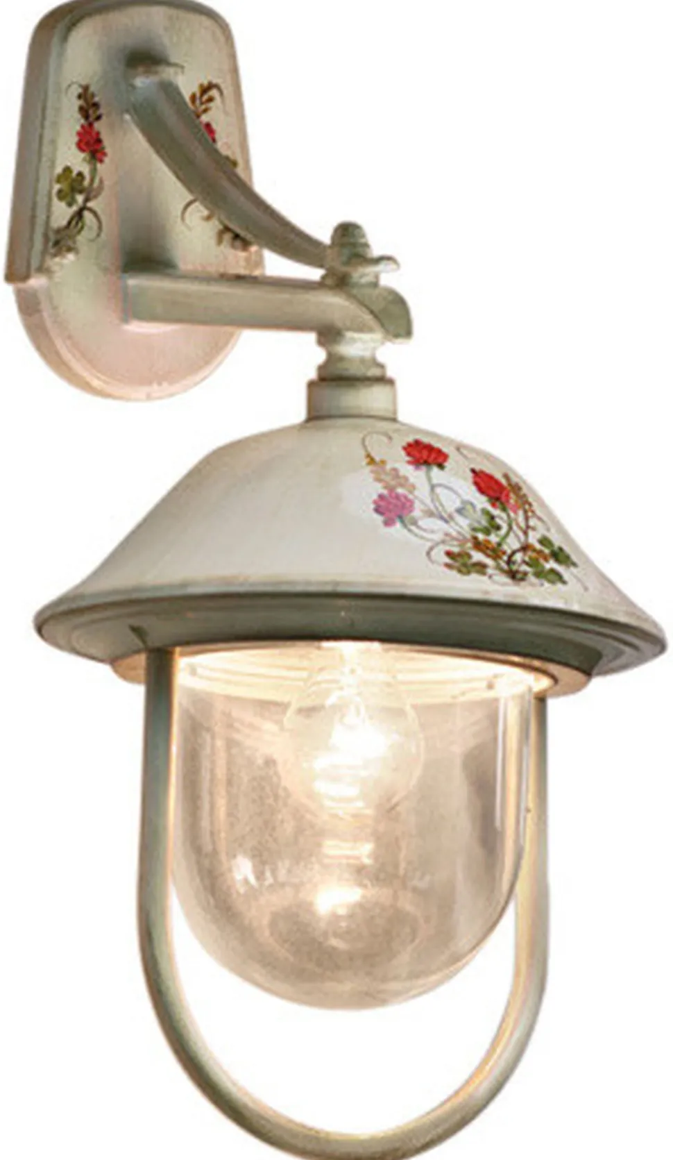 Außenwandleuchte Aluminium 55 cm hoch IP43 E27 Landhaus