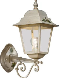 Außenwandleuchte Aluminium 44 cm hoch IP43 E27 Rustikal