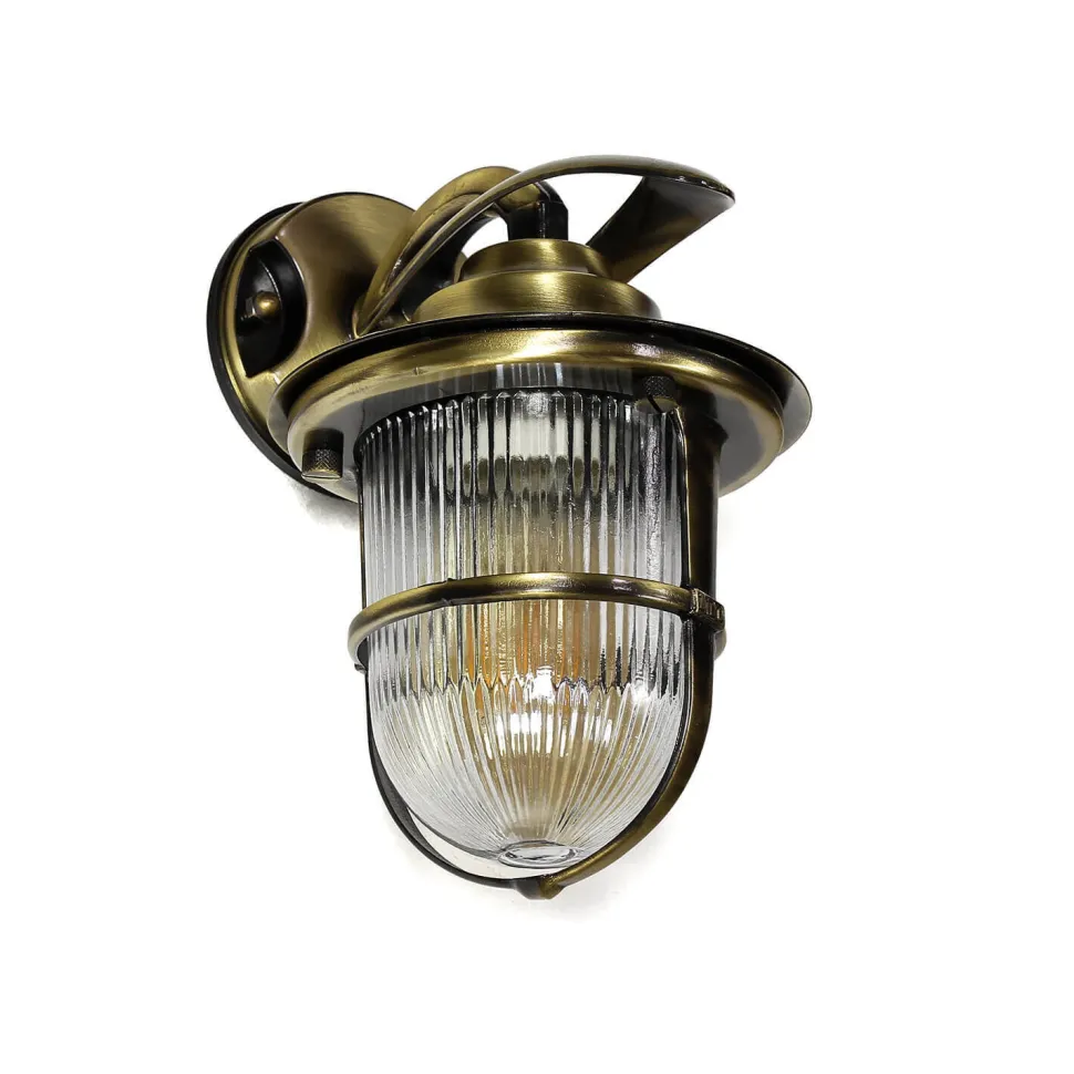 Außenwandleuchte Antik aus Echt-Messing KORFU