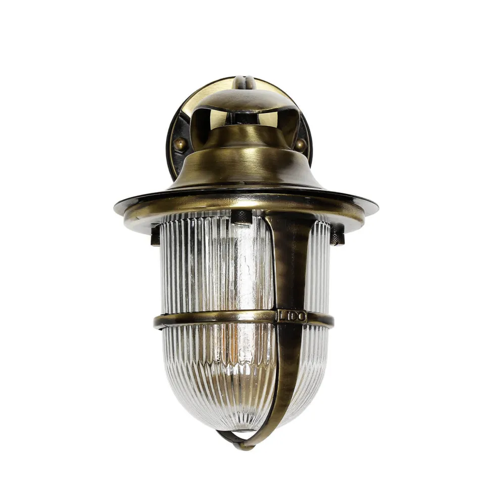 Außenwandleuchte Antik aus Echt-Messing KORFU