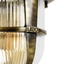 Außenwandleuchte Antik aus Echt-Messing KORFU