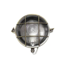 Außenwandleuchte Antik Echt Messing Käfigschirm