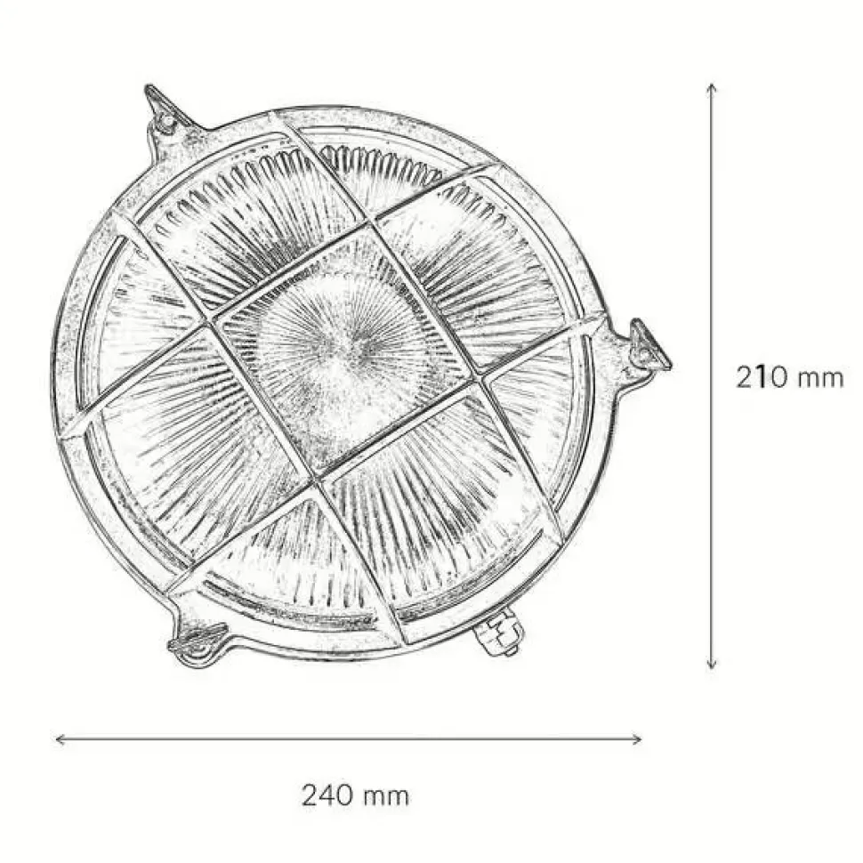 Außenwandleuchte Antik Echt Messing Käfigschirm