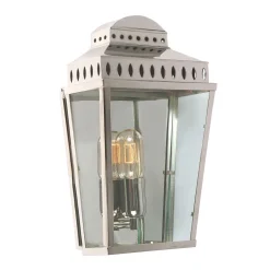 Außenwandleuchte aus Messing IP44 Vintage in Nickel