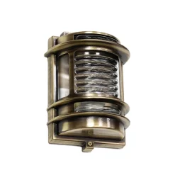 Außenwandleuchte aus Messing Antik halbrund GRACIA