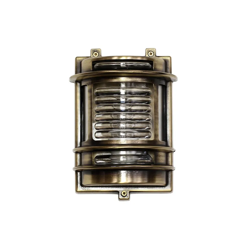 Außenwandleuchte aus Messing Antik halbrund GRACIA