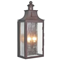 Außenwandleuchte Braun Stahl IP43 Vintage Haustür