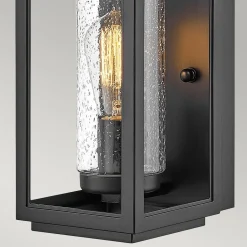 Außenwandleuchte E27 35,5 cm hoch IP44 Schwarz