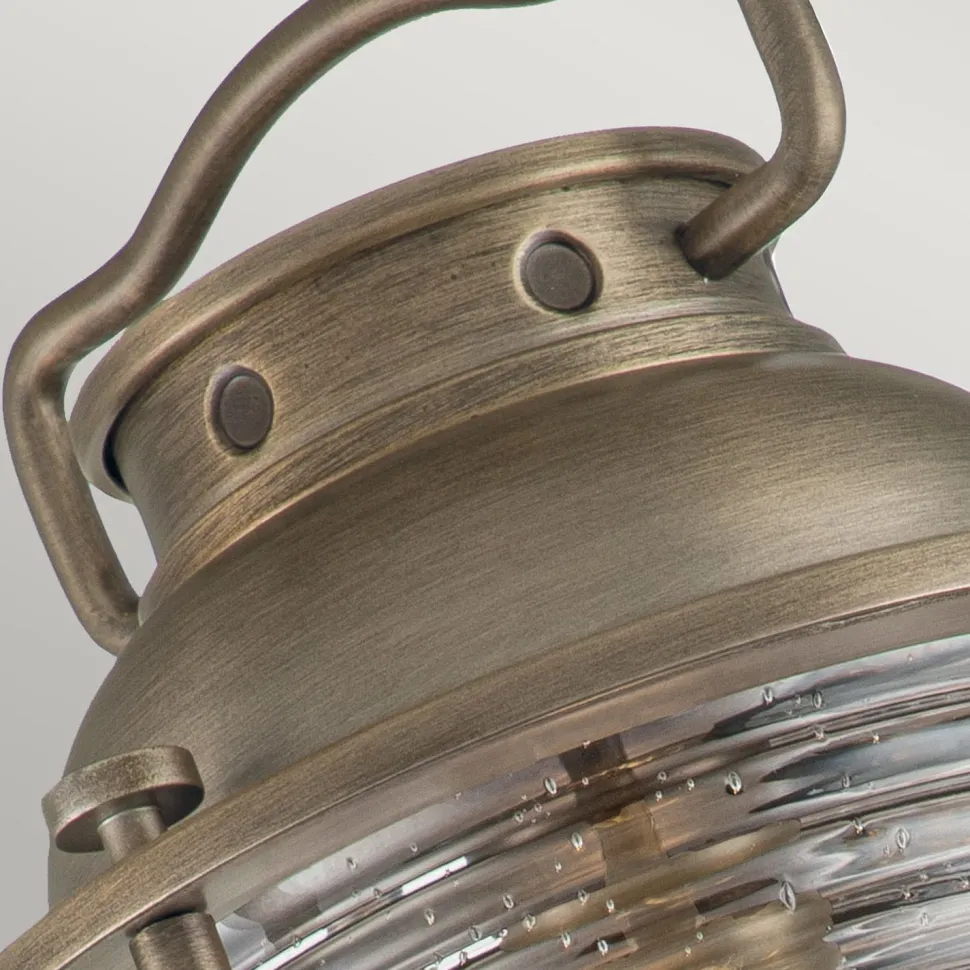 Außenwandleuchte E27 IP44 40,4 cm hoch Vintage Glas Alum