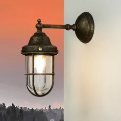 Außenwandleuchte echtes Messing Maritim