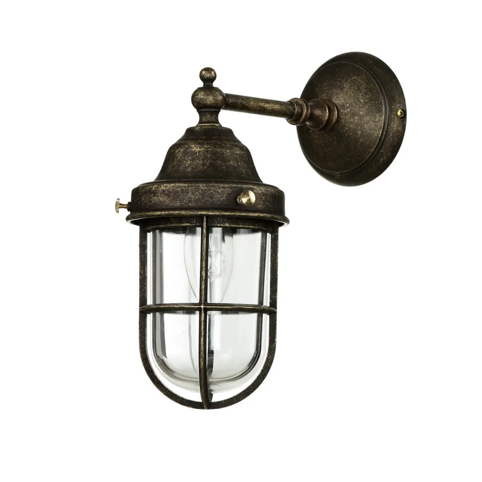 Außenwandleuchte echtes Messing Maritim