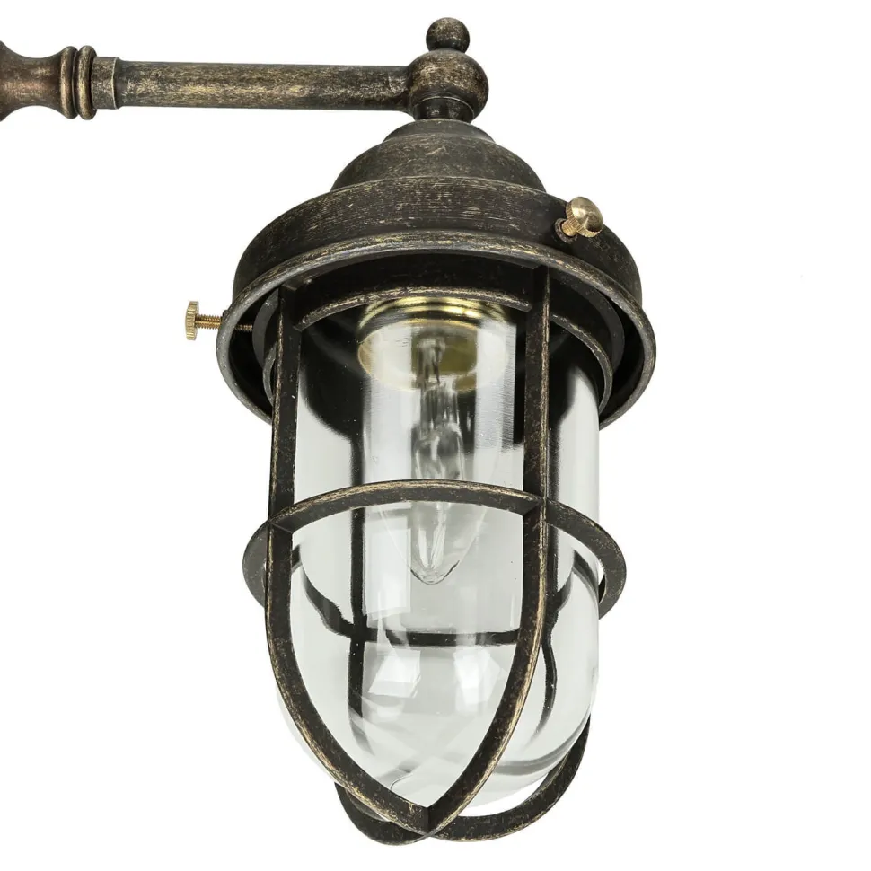 Außenwandleuchte echtes Messing Maritim
