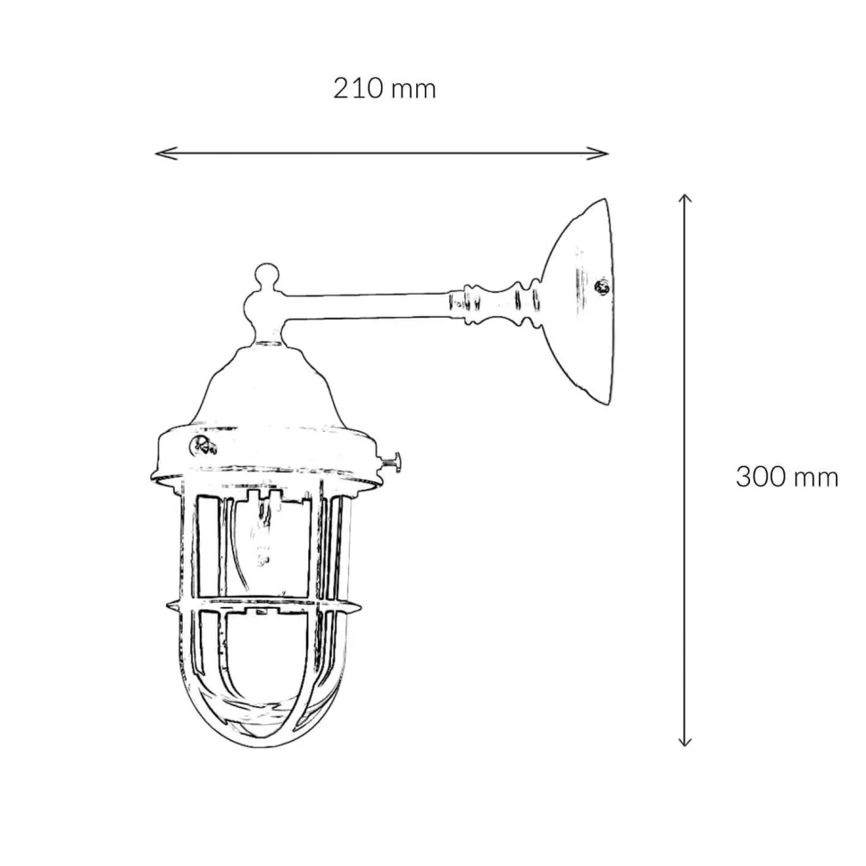Außenwandleuchte echtes Messing Maritim