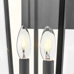 Außenwandleuchte Glas Aluminium E14 IP44 55,6 cm hoch