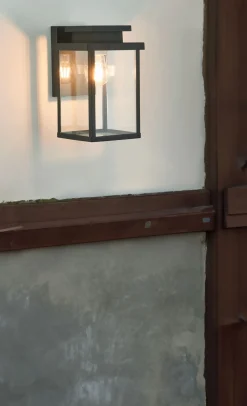 Außenwandleuchte Glas Aluminium Modern E27 IP44 H:28 cm