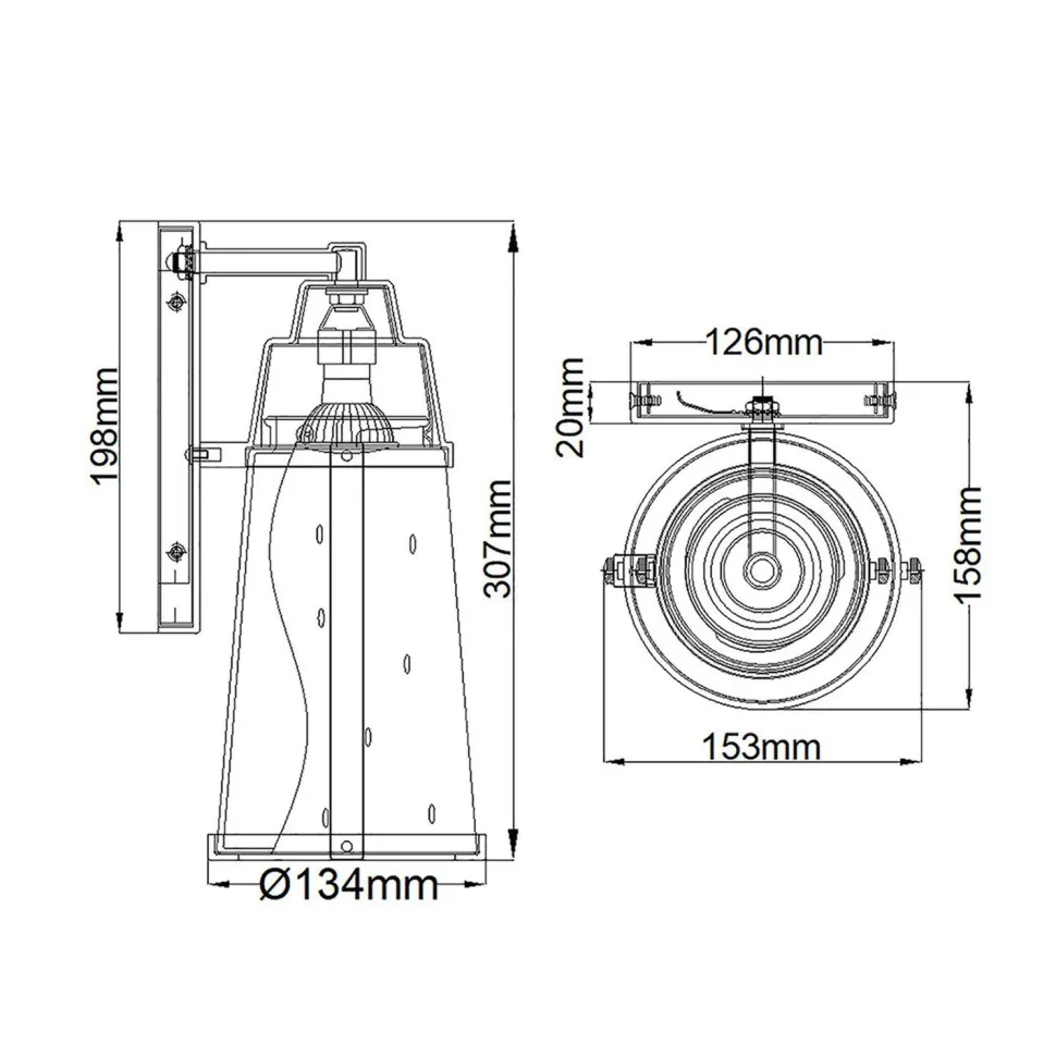 Außenwandleuchte GU10 LED IP44 3000 K warmweiß Vintage