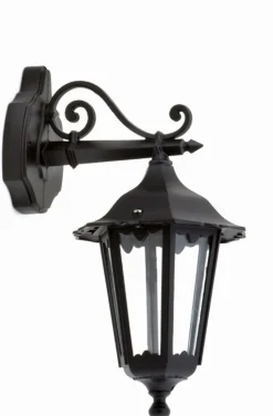 Außenwandleuchte IP44 Aluminium Schwarz E27 Rustikal