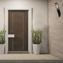 Außenwandleuchte IP44 Schwarz matt Rauchgrau E27 Modern