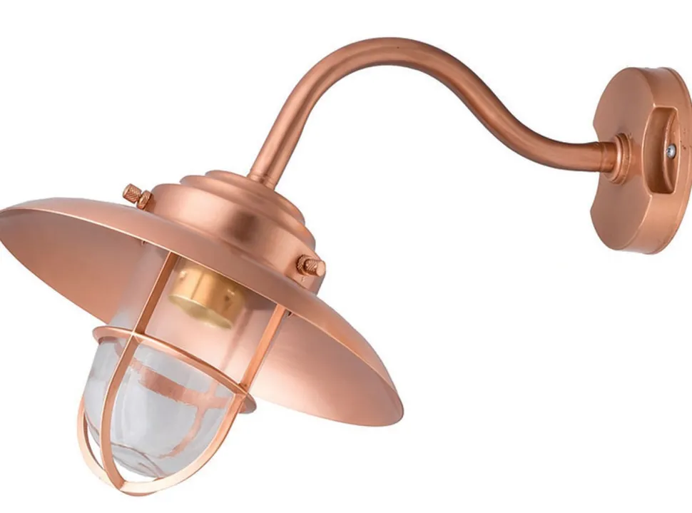 Außenwandleuchte Laterne Kupfer Echt-Messing Maritim