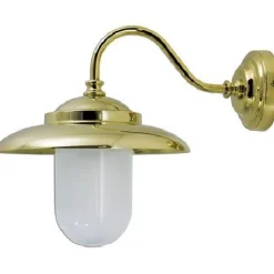 Außenwandleuchte Laterne Messing IP43 Maritim Haus