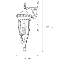 Außenwandleuchte LUCRETIA Vintage Design IP44 E14