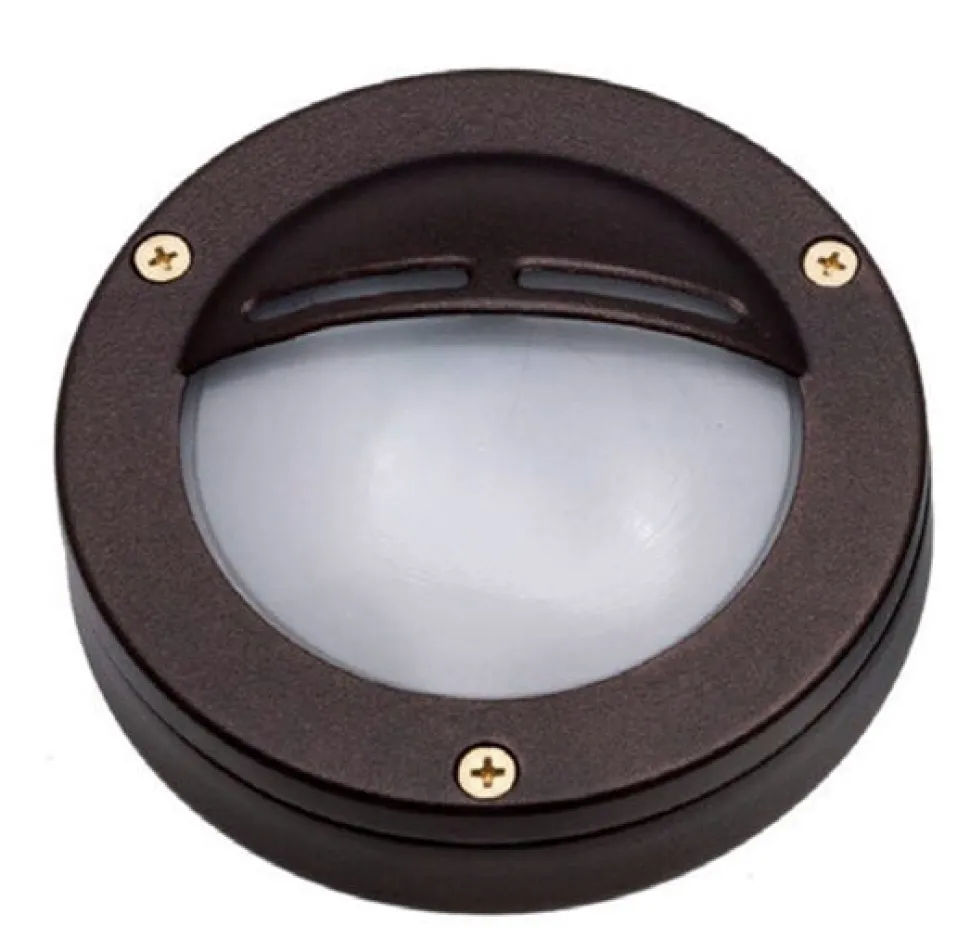 Außenwandleuchte Messing Glas GX53 IP64 rund Rostbraun Antik