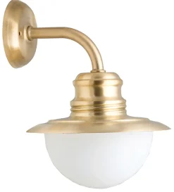 Außenwandleuchte Messing Glas Terrasse Balkon