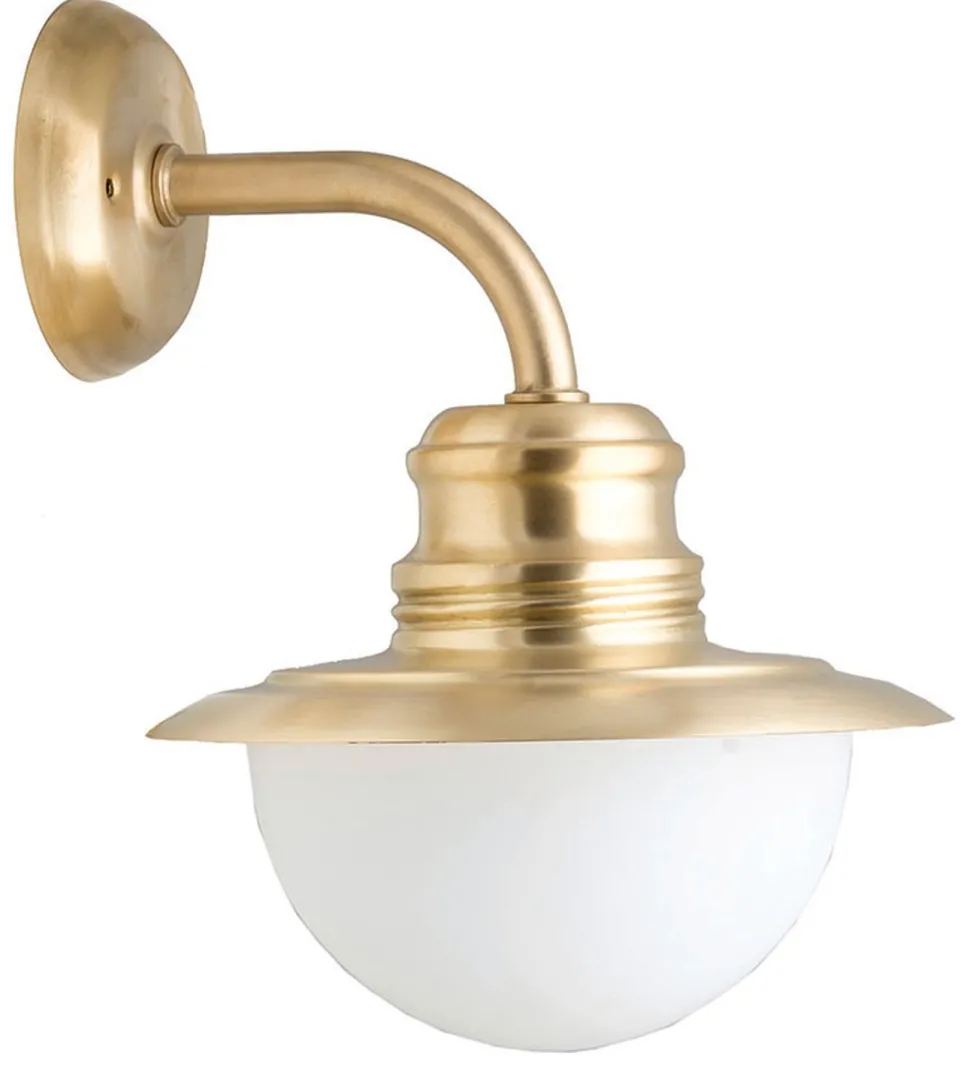 Außenwandleuchte Messing Glas Terrasse Balkon