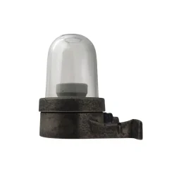 Außenwandleuchte Messing Glas 15 cm hoch IP64 Zinn E27