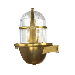 Außenwandleuchte Messing IP64 Maritim Haus SANTORIN