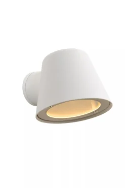 Außenwandleuchte Metall Weiß IP44 T:14,5 cm GU10 Haus