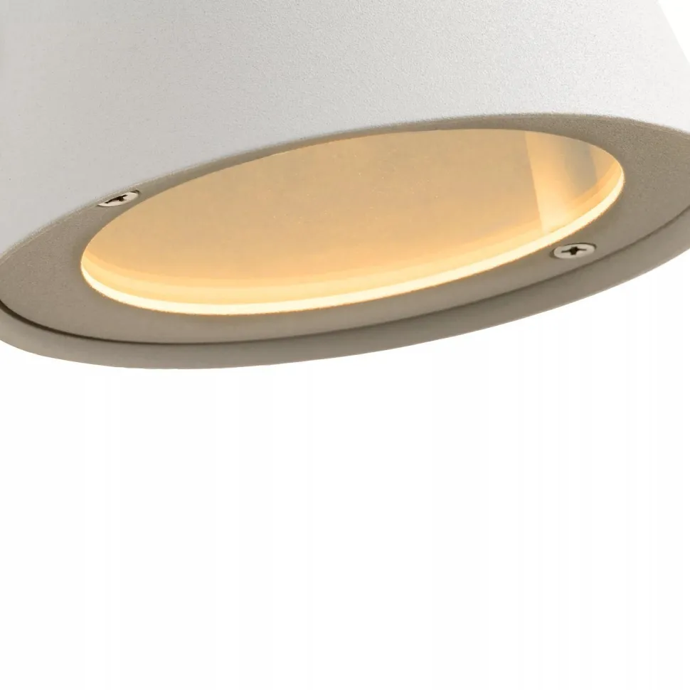 Außenwandleuchte Metall Weiß IP44 T:14,5 cm GU10 Haus