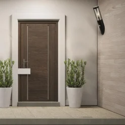 Außenwandleuchte mit Bewegungsmelder IP44 E27 Edelstahl