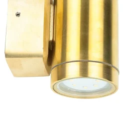 Außenwandleuchte Modern aus Messing GU10 rund Haus