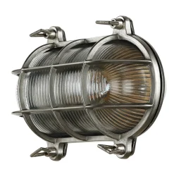Außenwandleuchte Nickel Echt-Messing IP64 Maritim