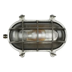 Außenwandleuchte Nickel Echt-Messing IP64 Maritim