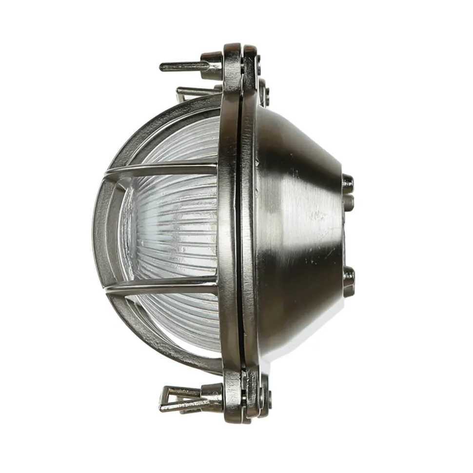 Außenwandleuchte Nickel Echt-Messing IP64 Maritim