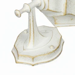 Außenwandleuchte PARIS Weiß Gold hängend Landhausstil