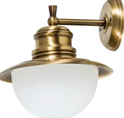 Außenwandleuchte PELLA Messing Glas Haustür Balkon