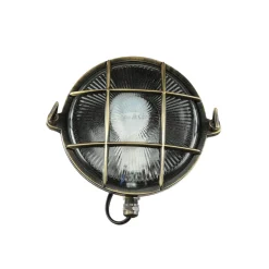 Außenwandleuchte Rund Messing Maritim IP64 Haus