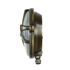 Außenwandleuchte Rund Messing Glas Maritim IP64 Haus