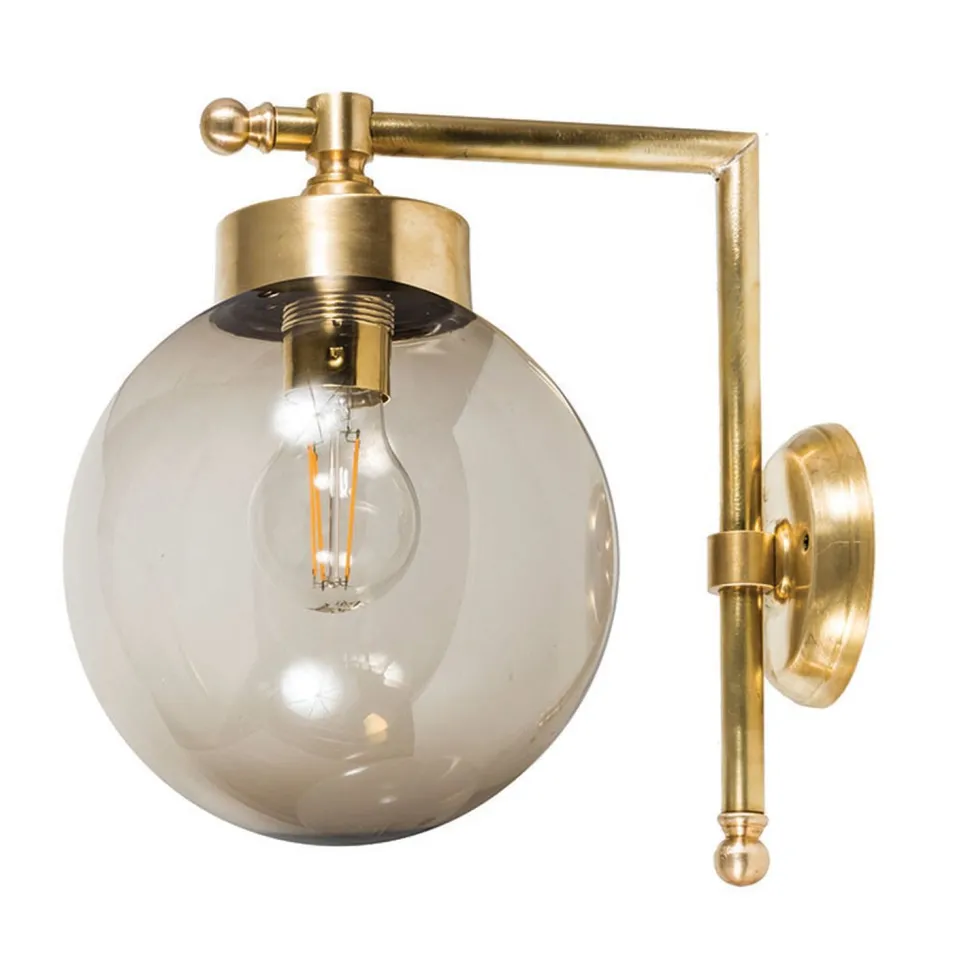 Außenwandleuchte Rund Messing Klassisch IP43 Haus